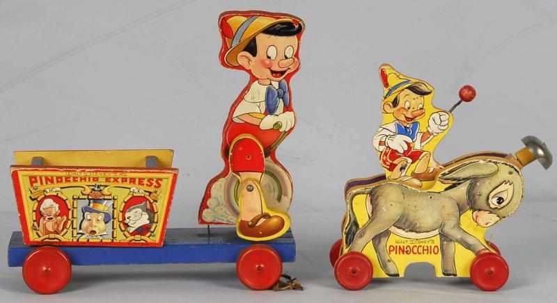 Appraisal: Lot of Fisher Price Disney Pinocchio Pull Toys Description American