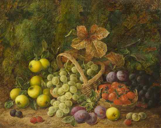 Appraisal: George Clare British - Still Life with Fruit oil on