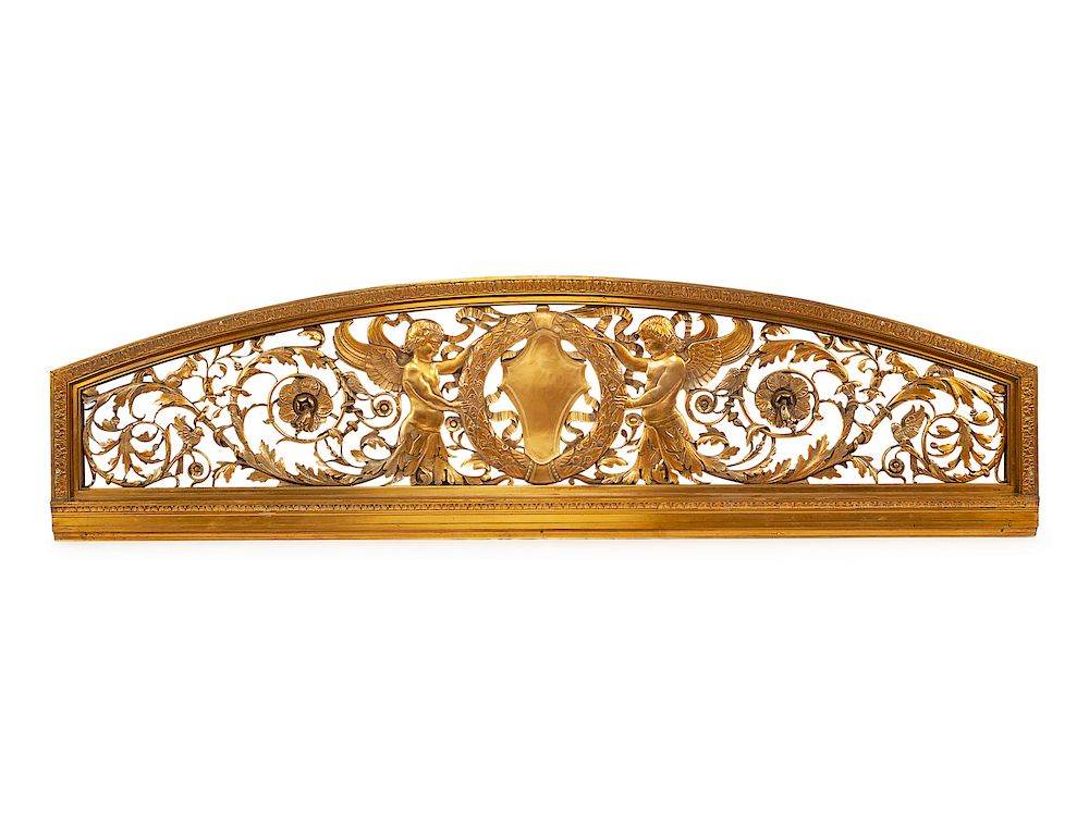 Appraisal: A French Gilt Bronze Overdoor Panel A French Gilt Bronze