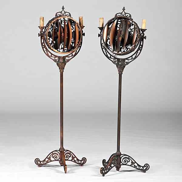 Appraisal: Cincinnati Victor Luminaire Floor Fan Lamps Cincinnati early th century