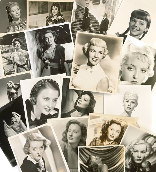 Appraisal: A large collection of black and white headshots s- s