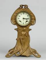 Appraisal: Ansonia Art Nouveau Mantle Clock ca early th Century Figurative