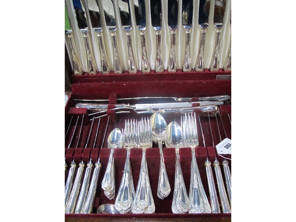 Appraisal: Canteen of silver plated cutlery