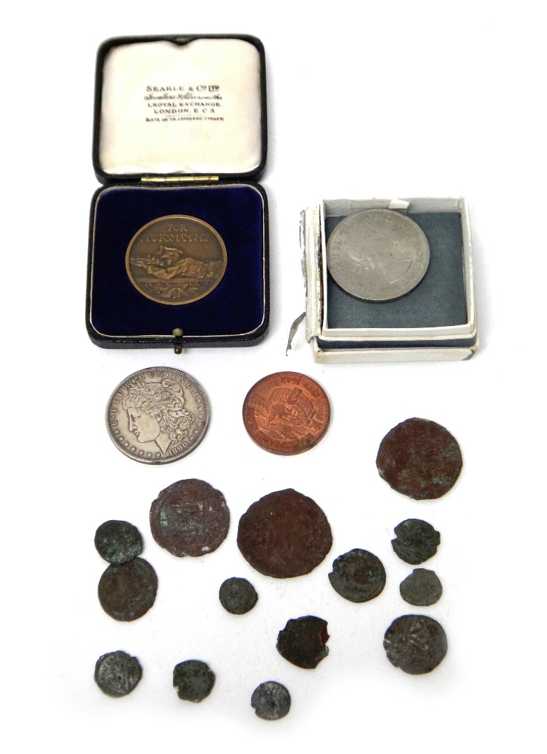 Appraisal: A U S A Morgan dollar an Elizabeth II crown