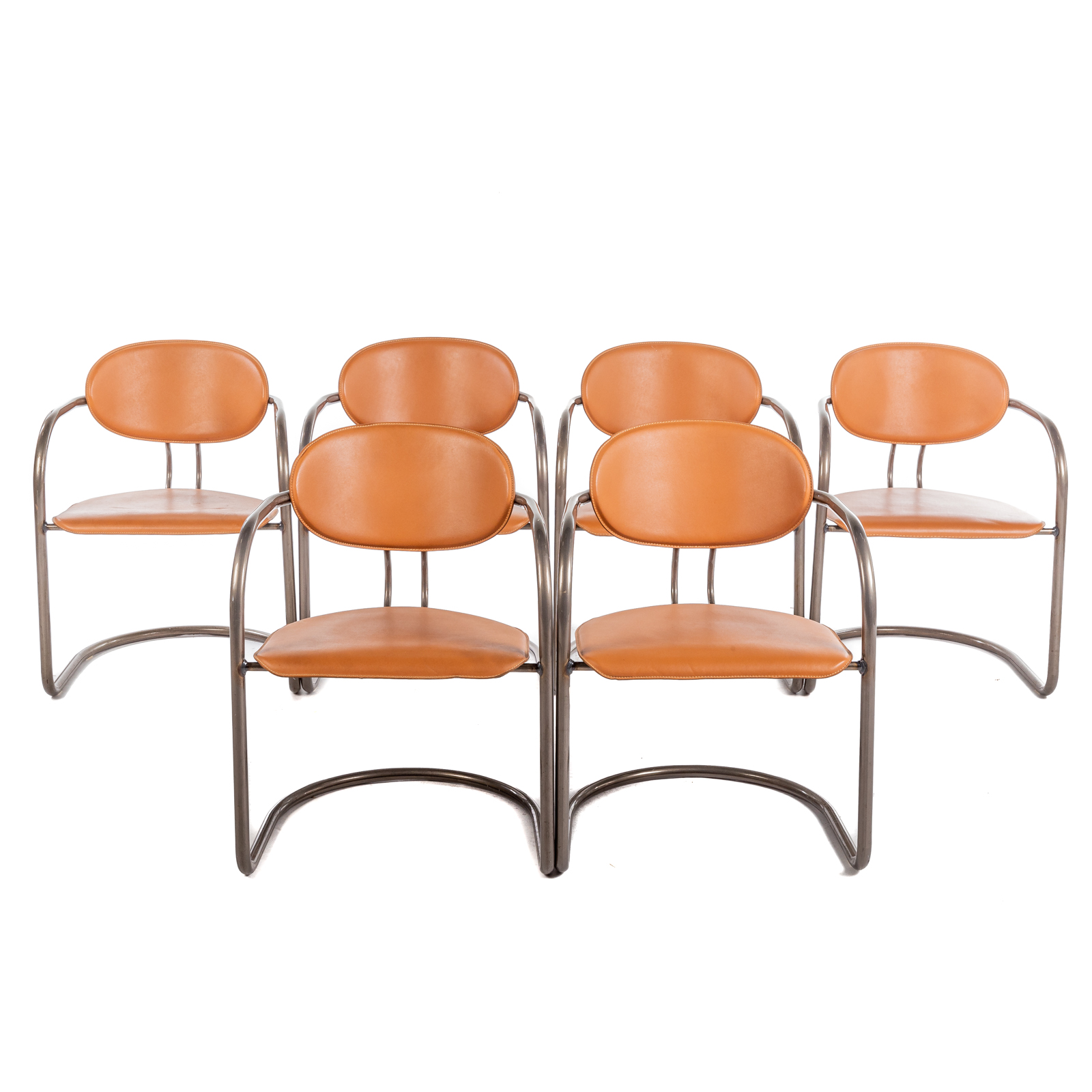 Appraisal: SIX EFFEZETA CONTEMPORARY LEATHER DINING CHAIRS th century six Italian