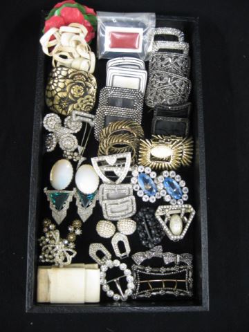 Appraisal: Collection of Antique Shoe Buckles approx pairs Victorian Art Deco