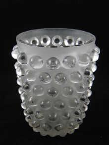 Appraisal: A frosted and clear glass vase signed ' Lalique France