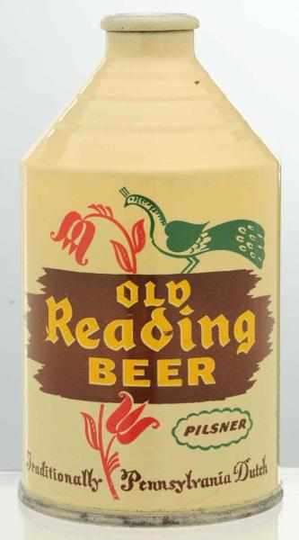 Appraisal: Old Reading Beer Crowntainer Beer Can - Near perfect all