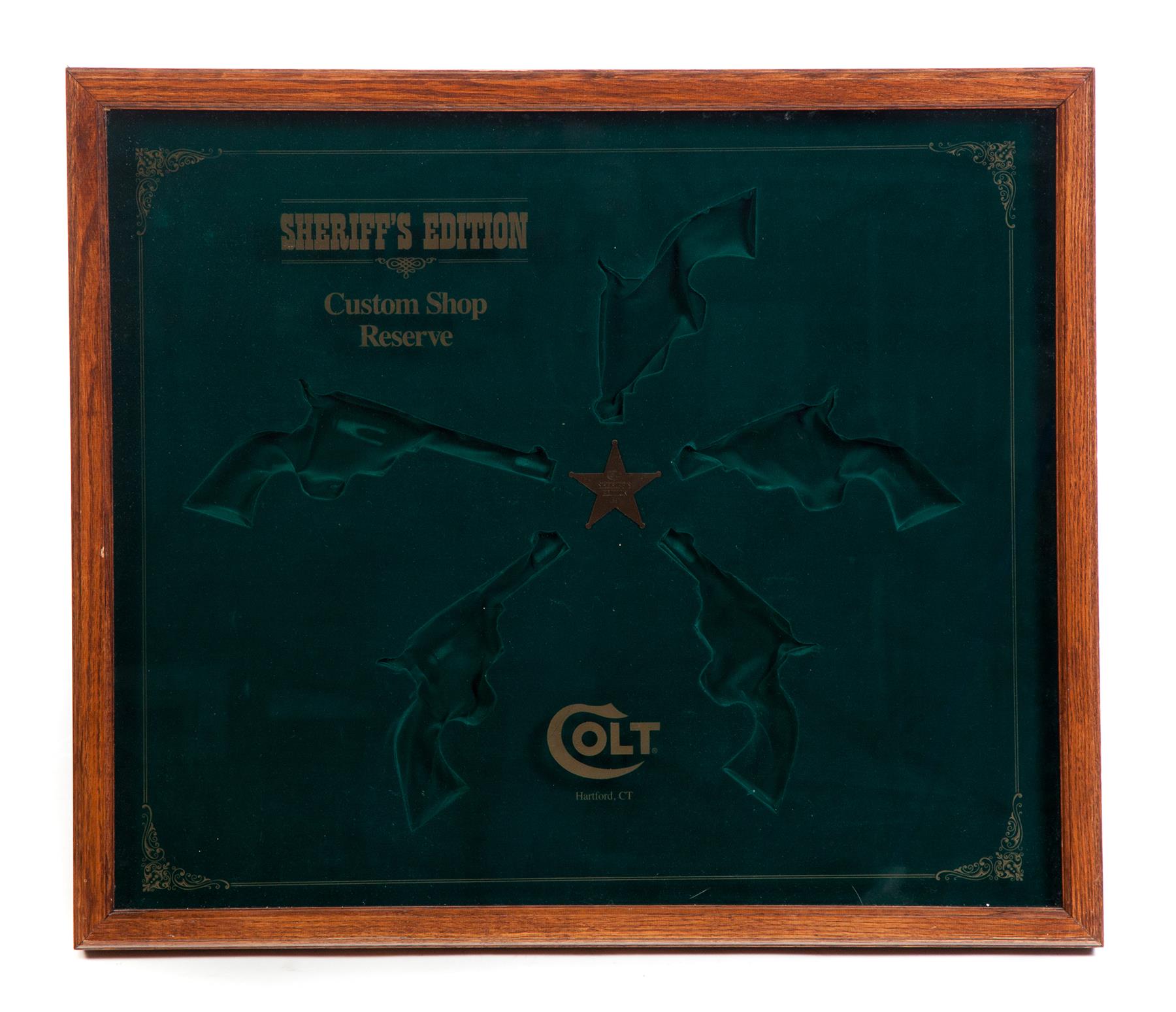 Appraisal: SPECIAL EDITION COLT THIRD GENERATION FIVE-REVOLVER DISPLAY CASE American late