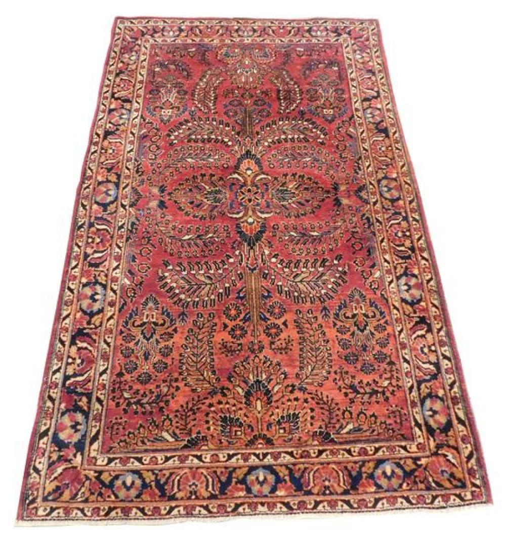 Appraisal: RUG Semi-antique painted Persian Sarouk scatter rug ' x '