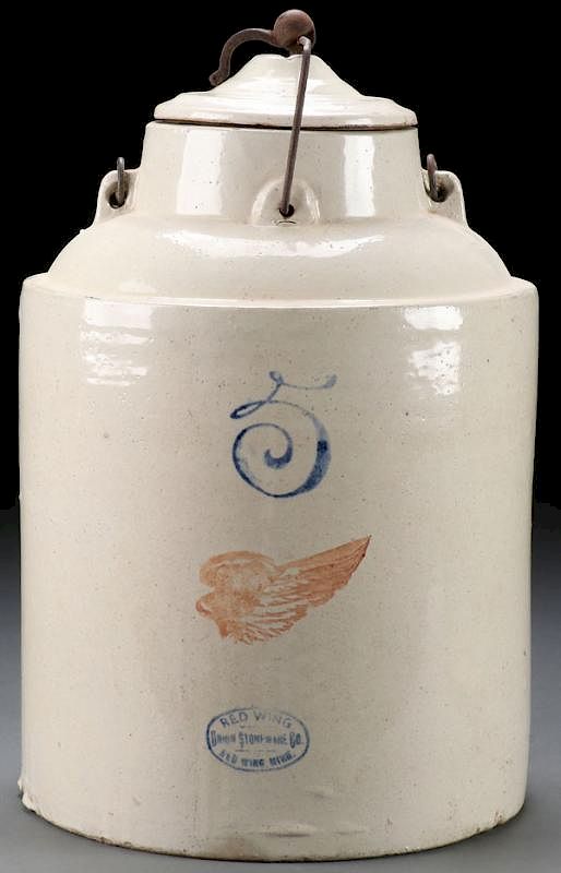 Appraisal: A MIDWESTERN STONEWARE JAR MID TH EARLY TH C A