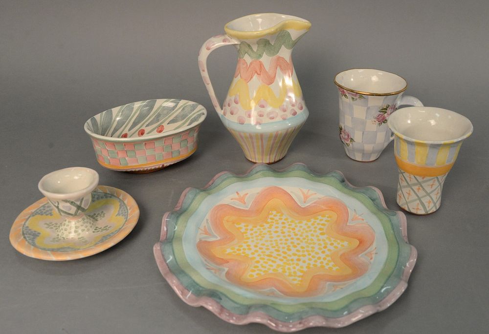 Appraisal: Large group of approximately twenty-eight Mackenzie Childs tableware to include