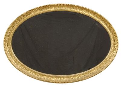 Appraisal: A late Victorian giltwood and gesso oval wall mirror with