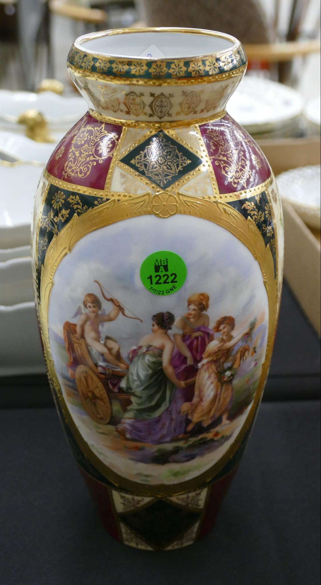 Appraisal: Royal Vienna Gilt Classical Porcelain Vase ''