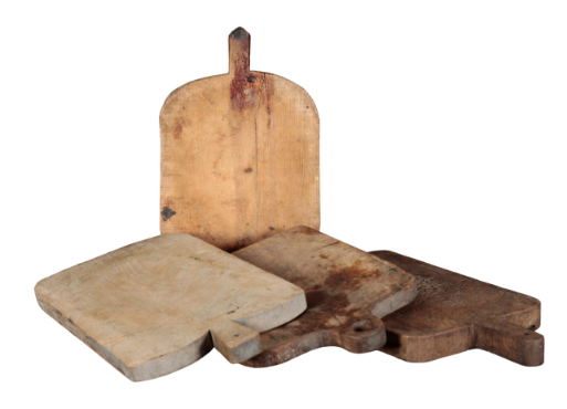 Appraisal: A GROUP OF FOUR RUSTIC BREAD OR CHOPPING BOARDS the