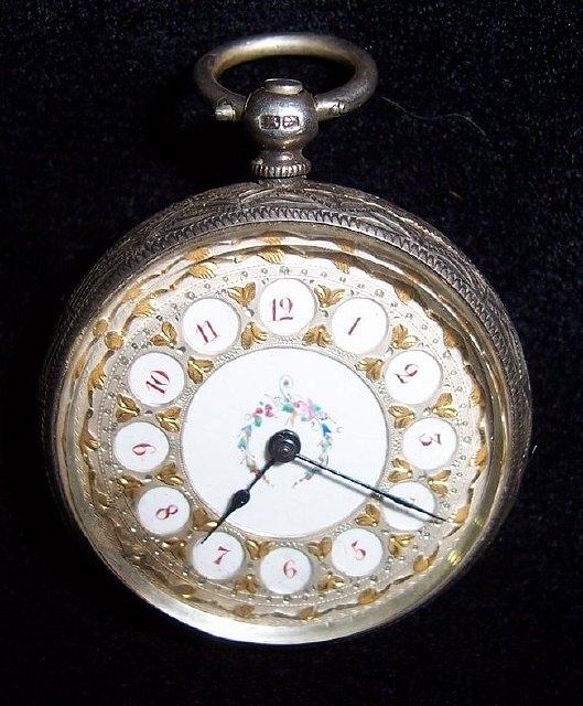 Appraisal: A lady's open faced pocket watch the dial with gilded