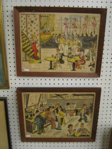 Appraisal: Pair of Comical Prints from by C P Meier Come