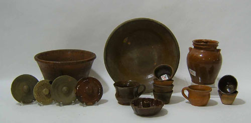 Appraisal: Redware and stoneware table articles th c