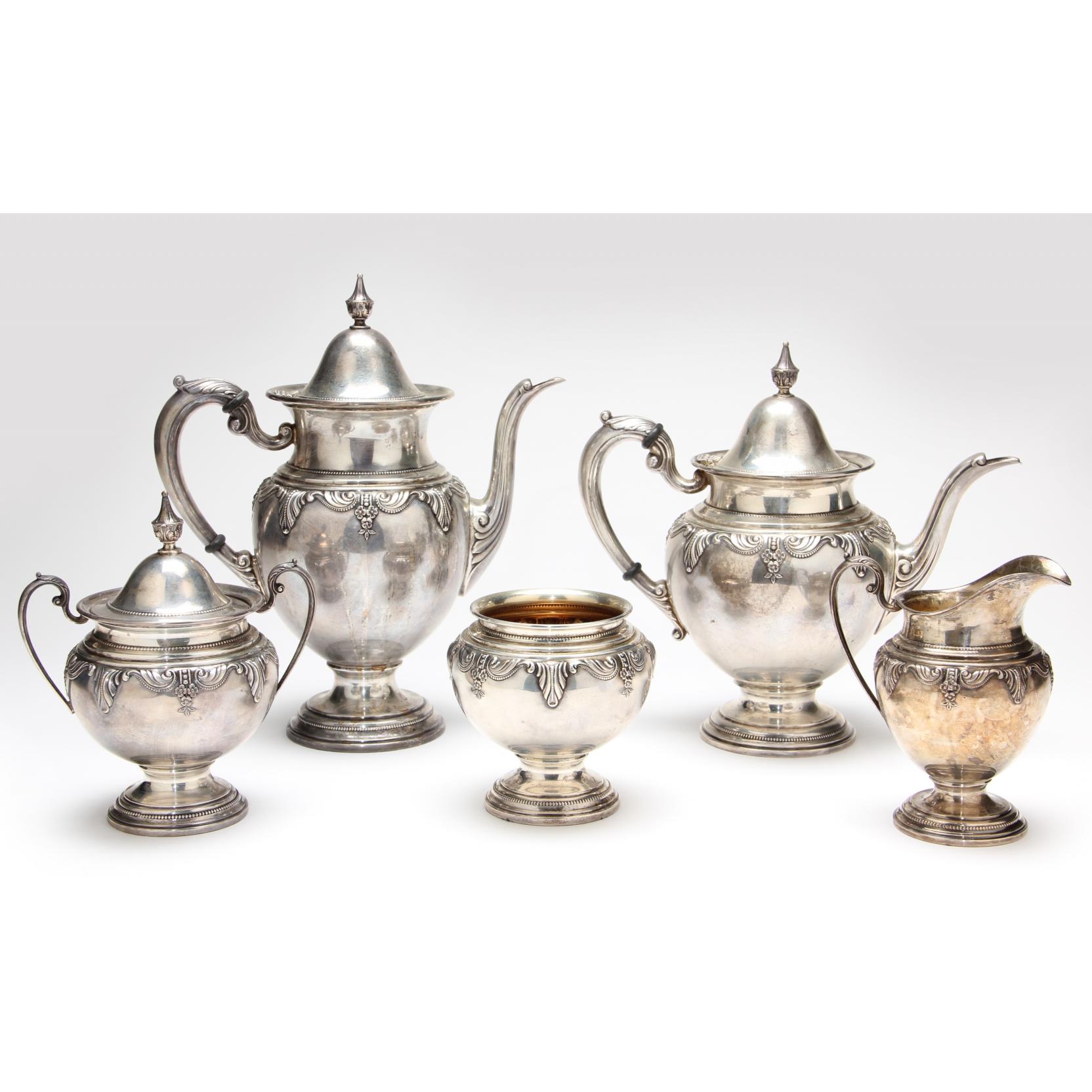 Appraisal: Wallace Stradivari Sterling Silver Tea Coffee Set piece set including