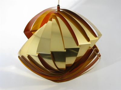 Appraisal: A Lyfa enamelled brass ceiling light designed by Louis Weisdorf