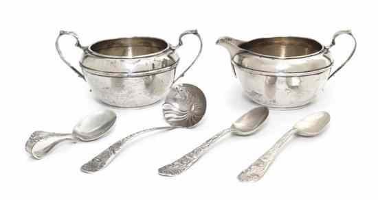 Appraisal: An American Sterling Silver Creamer and Sugar Set together with