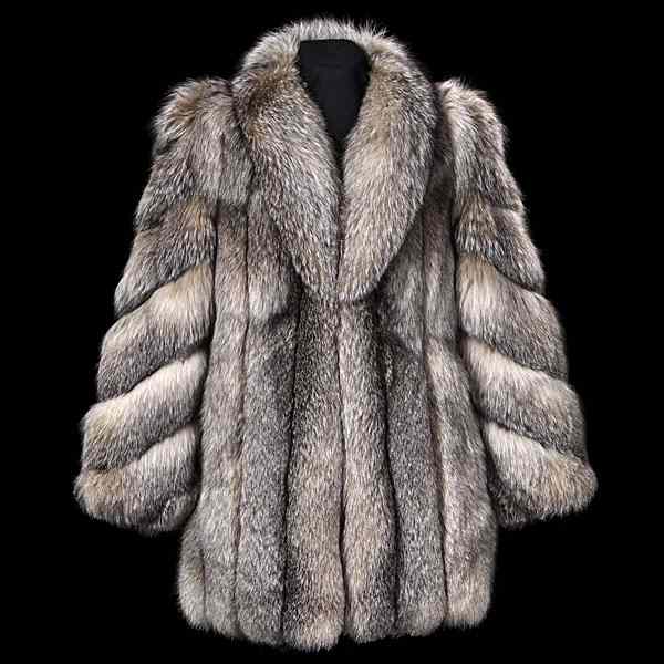 Appraisal: Wild Natural Fox Jacket A wild natural fox jacket with