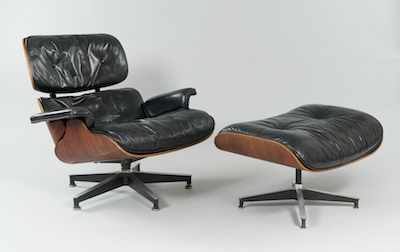 Appraisal: An Eames Lounge Chair and Ottoman Herman Miller The chair