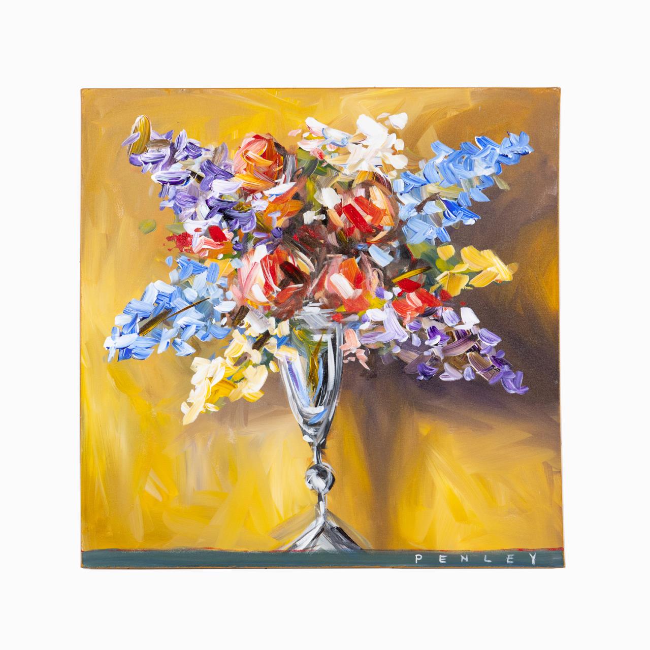 Appraisal: STEVE PENLEY VASE OF FLOWERS STILL LIFE O C Steve