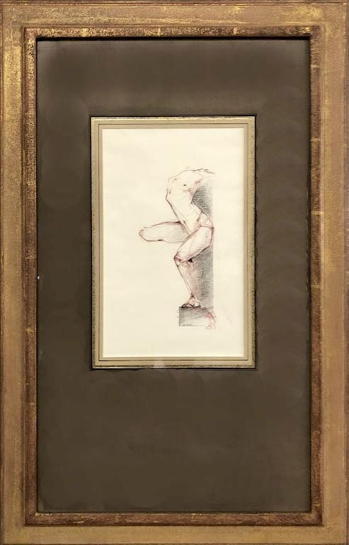 Appraisal: Gary Weisman Crayon on Paper of Female Nude Gary Weisman