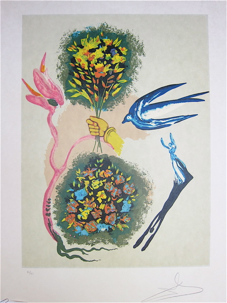 Appraisal: SALVADOR DALI COLOR LITHOGRAPH ON JAPON PAPER Spanish - Apparition