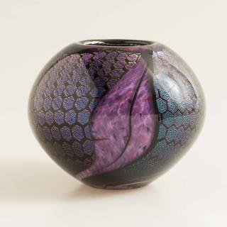 Appraisal: Tim Lazer Sacramento th c Art Glass Vase Round art