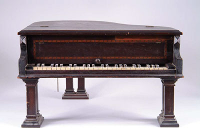 Appraisal: UNUSUAL MINIATURE PIANO PHONOGRAPH Styled after a baby grand design