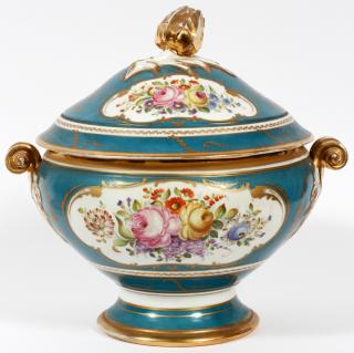 Appraisal: FRENCH SEVRES PORCELAIN TUREEN W COVER TH C FRENCH SEVRES