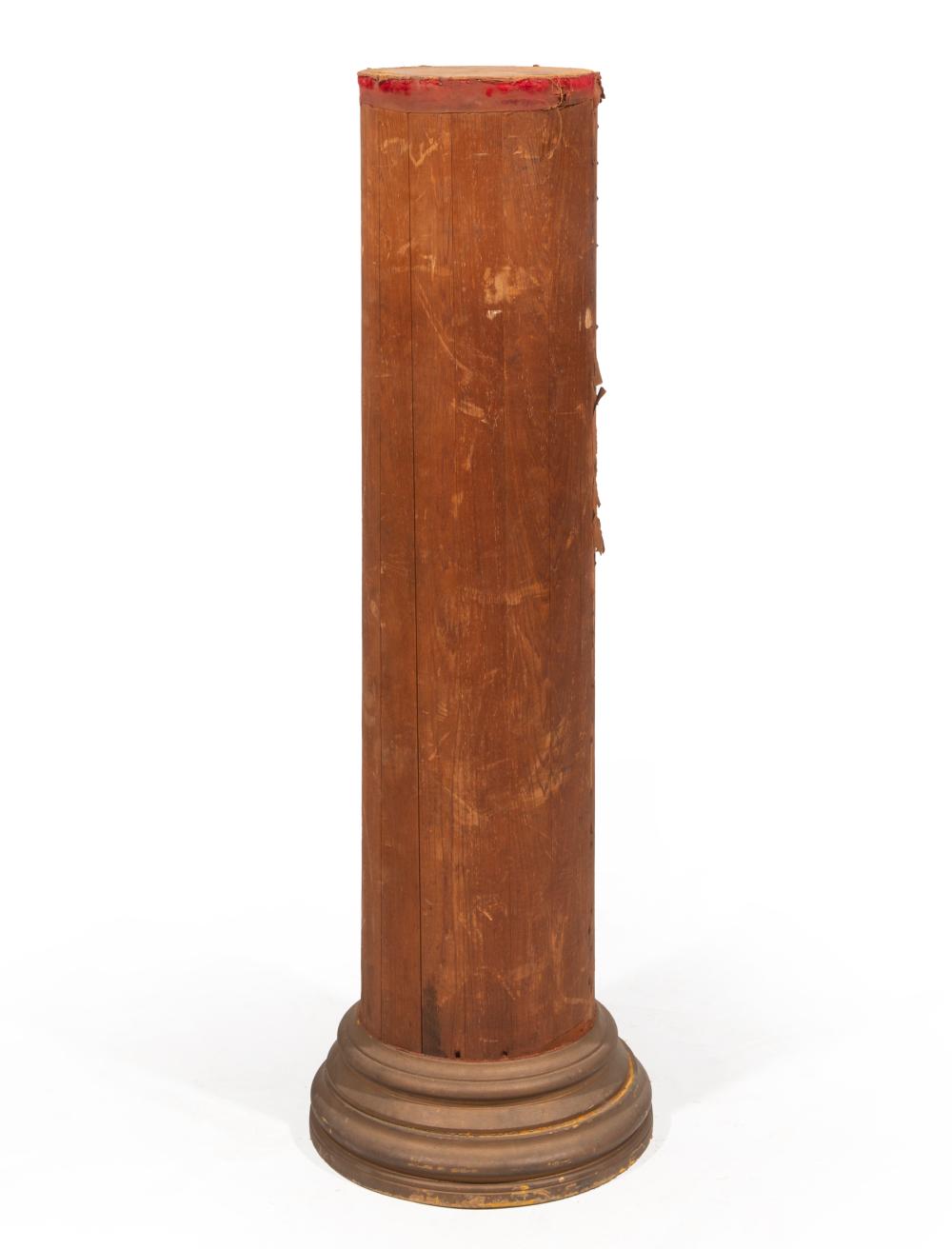 Appraisal: Antique Pine Column or Pedestal h in Provenance Estate of