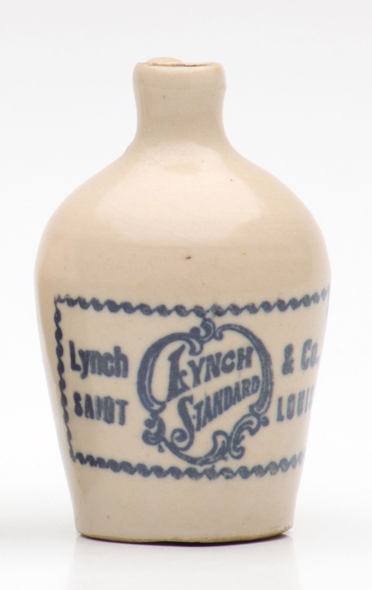 Appraisal: LYNCH TWO-SIDED WARRENTON MO ST LOUIS WHISKEY MINI JUGThe condition