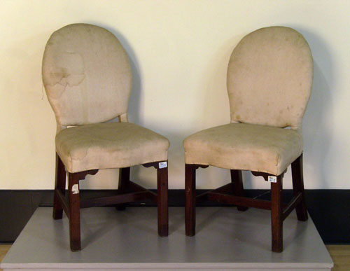 Appraisal: Pair of George III mahogany backstools th c