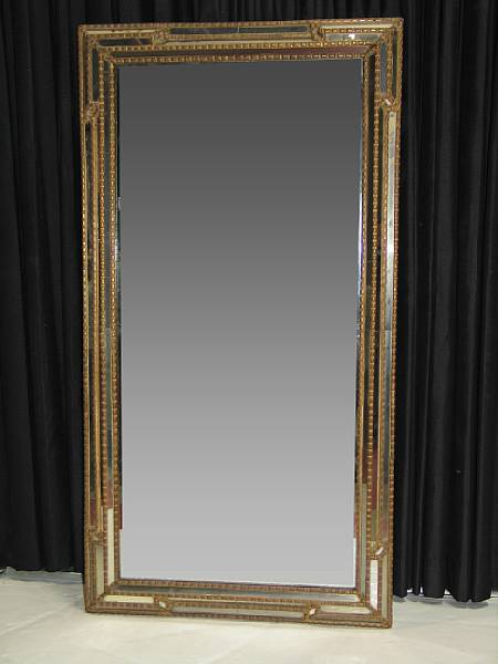 Appraisal: A Neoclassical style giltwood mirror mid th century height ft