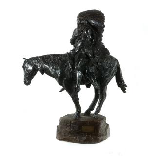 Appraisal: HARRY JACKSON - Chief Washakie bronze inches high stamped in