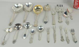 Appraisal: Group Seventeen Sterling Silver Serving Utensils Group of seventeen sterling