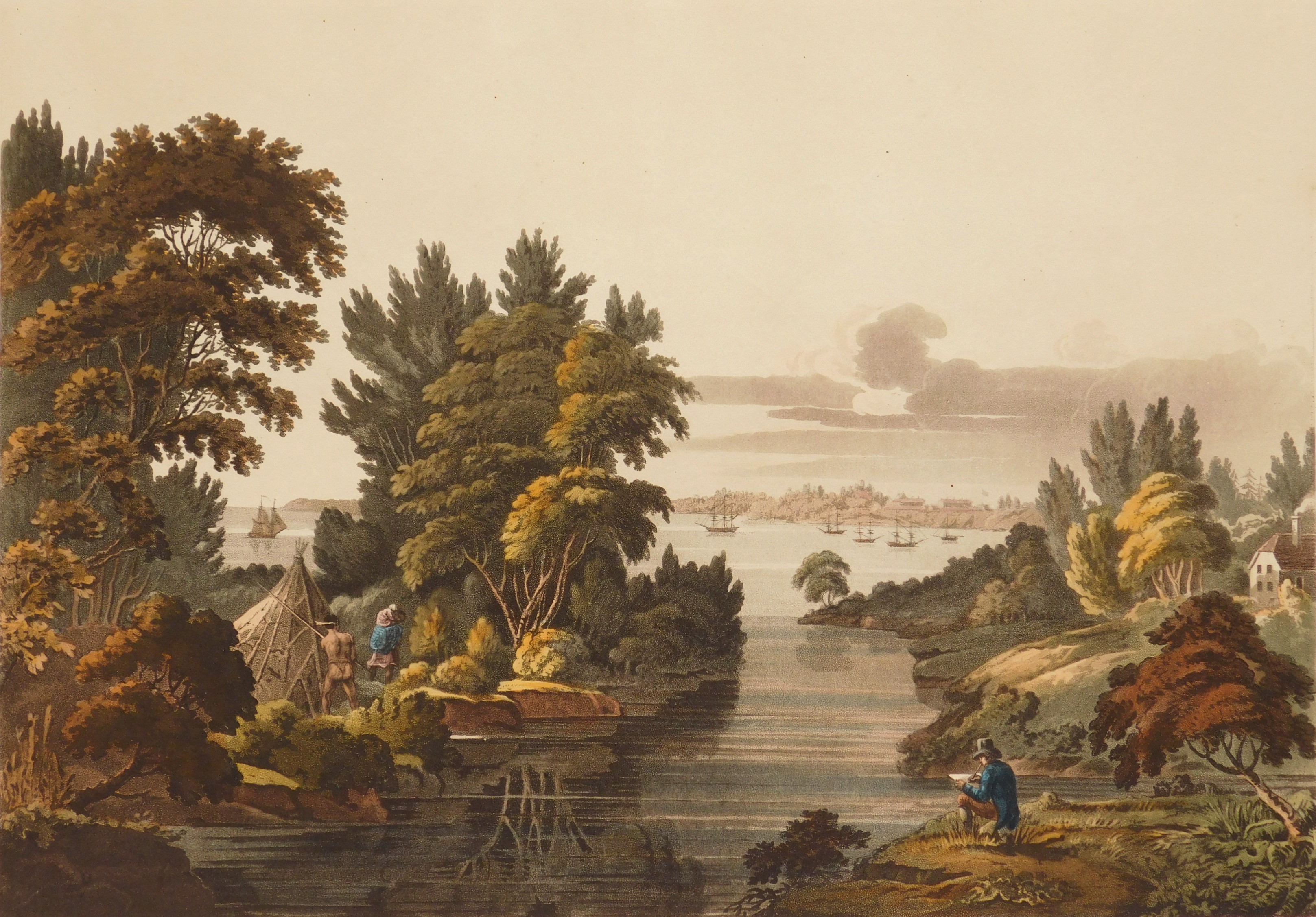 Appraisal: after Edward Walsh British - ''View of the Lake Fort