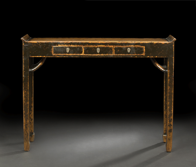 Appraisal: Chinese Provincial Pine Altar Table th century the narrow table