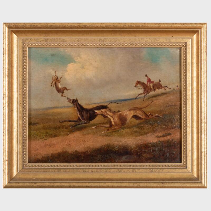 Appraisal: Attributed to Henry Alken - Hare Hunting Oil on board