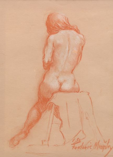 Appraisal: FREDERIC MURPHY AMERICAN TH CENTURY x Nude female Sanguine and