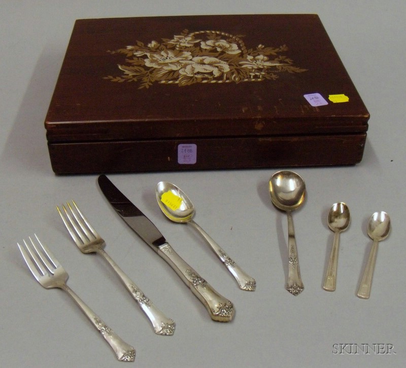 Appraisal: Boxed Partial Set of State House Sterling Silver Flatware Stately