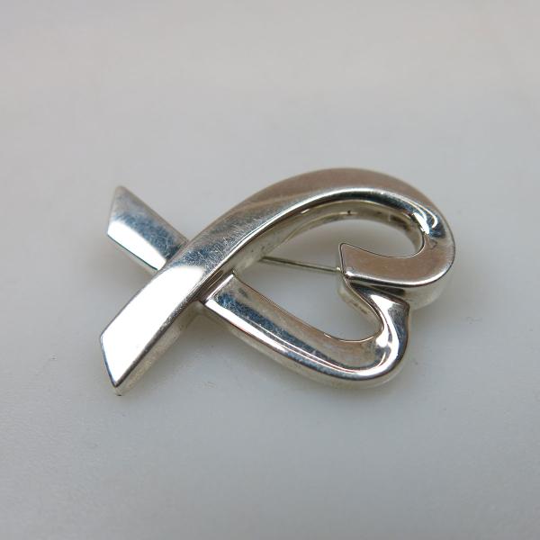 Appraisal: Tiffany Co Paloma Picasso Sterling Silver Heart Pin cm length