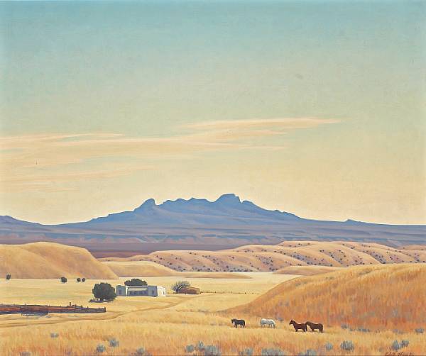 Appraisal: Edith Anne Hamlin American - Arizona Grasslands signed 'Edith Hamlin'