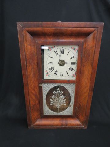 Appraisal: William Johnson Ogee Clock time strike -day floral etched glass