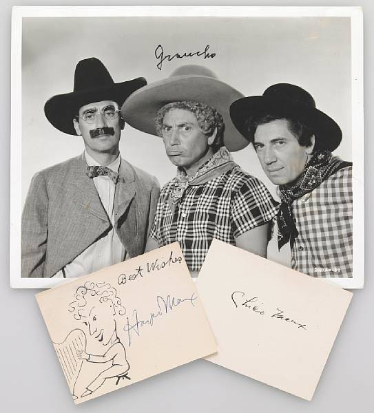 Appraisal: A Marx Brothers group of signatures s Three items including