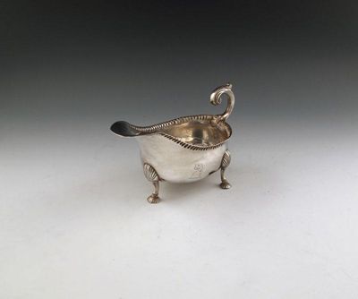 Appraisal: An th century Irish provincial silver sauce boat by John