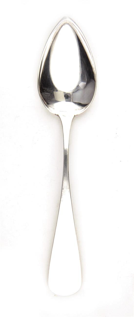 Appraisal: American coin silver spoons J E Gift th century Reverse